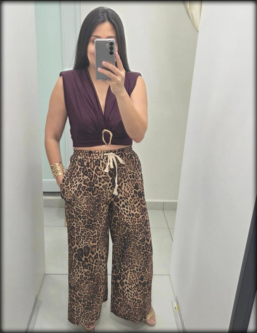 Crop Top Made In Italy 90% Nylon 10% Elastico