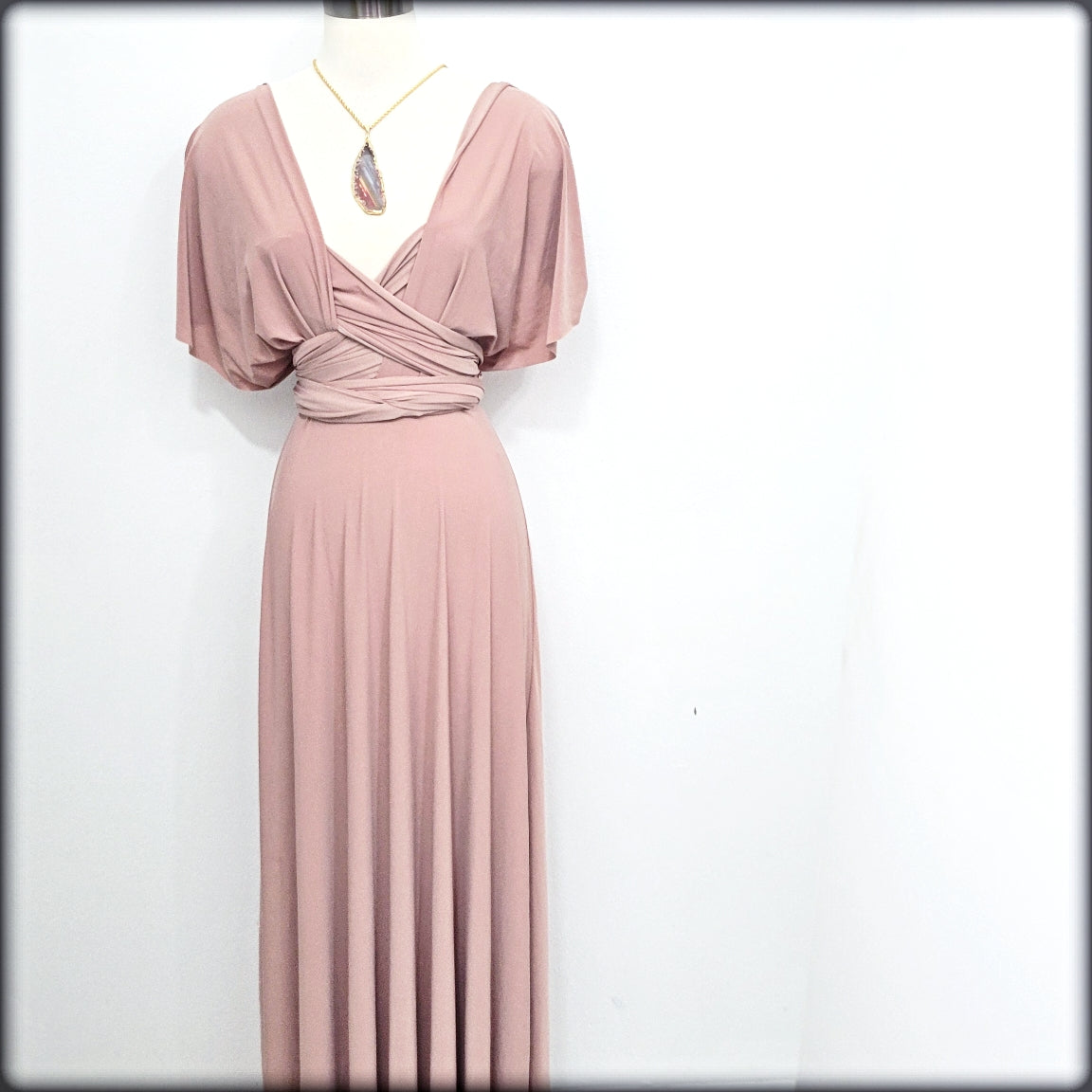 INFINITY DRESS DUSTY ROSE