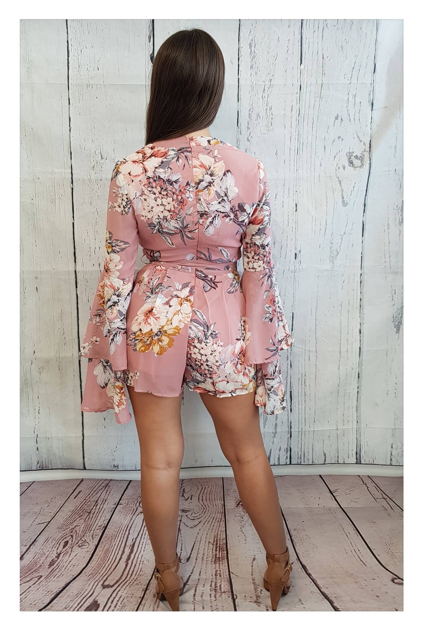 ROMPER ROSA FLOREADO MANGA LARGA