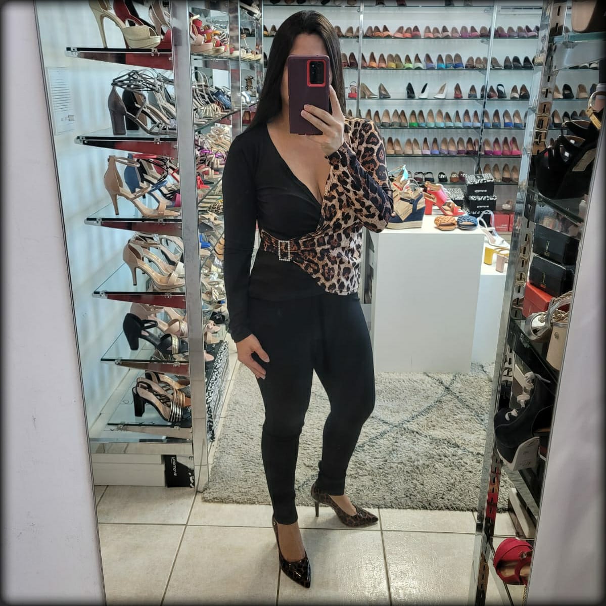 TOP ANIMAL PRINT MANGA LARGA