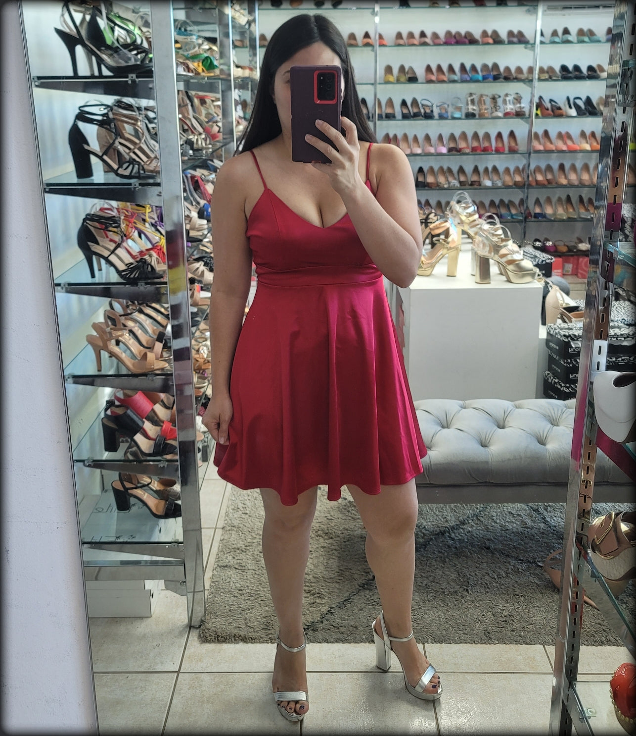 VESTIDO CORTO ROJO