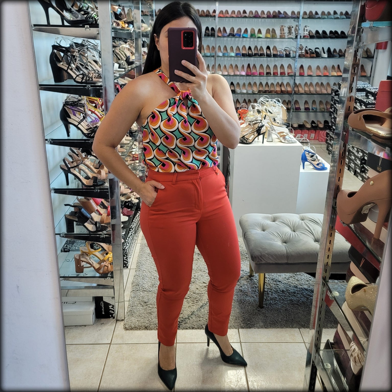 Pantalon Largo Anaranjado