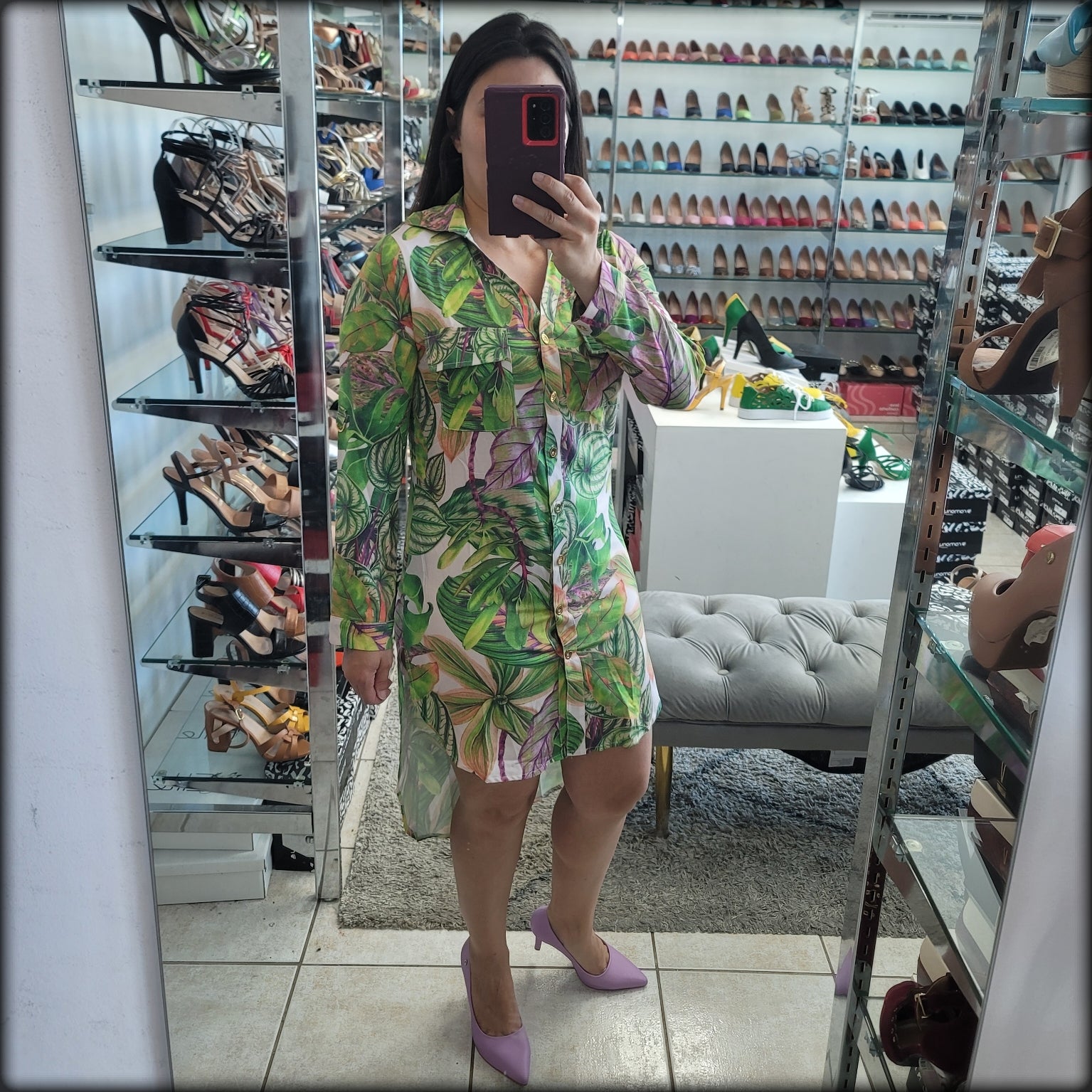 Bluson Manga Larga Estampado Verde