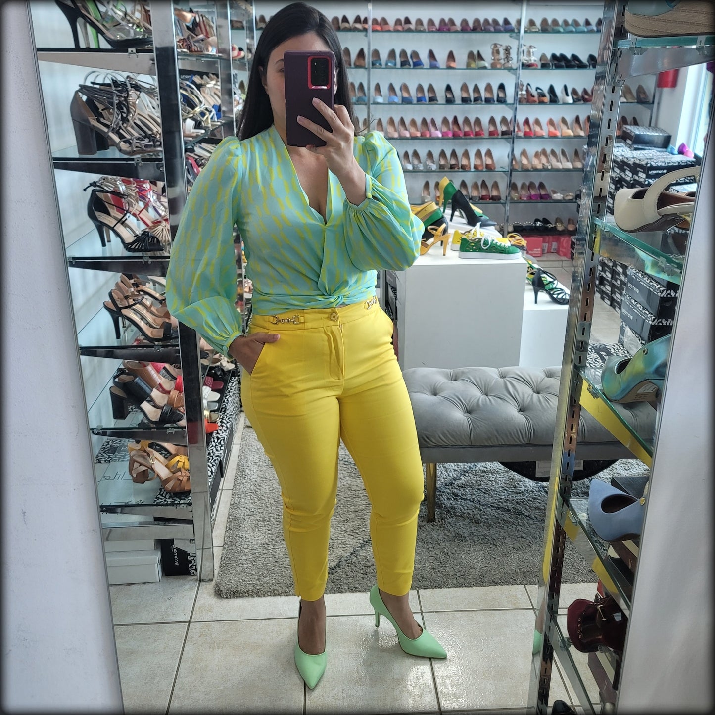 PANTALON LARGO AMARILLO