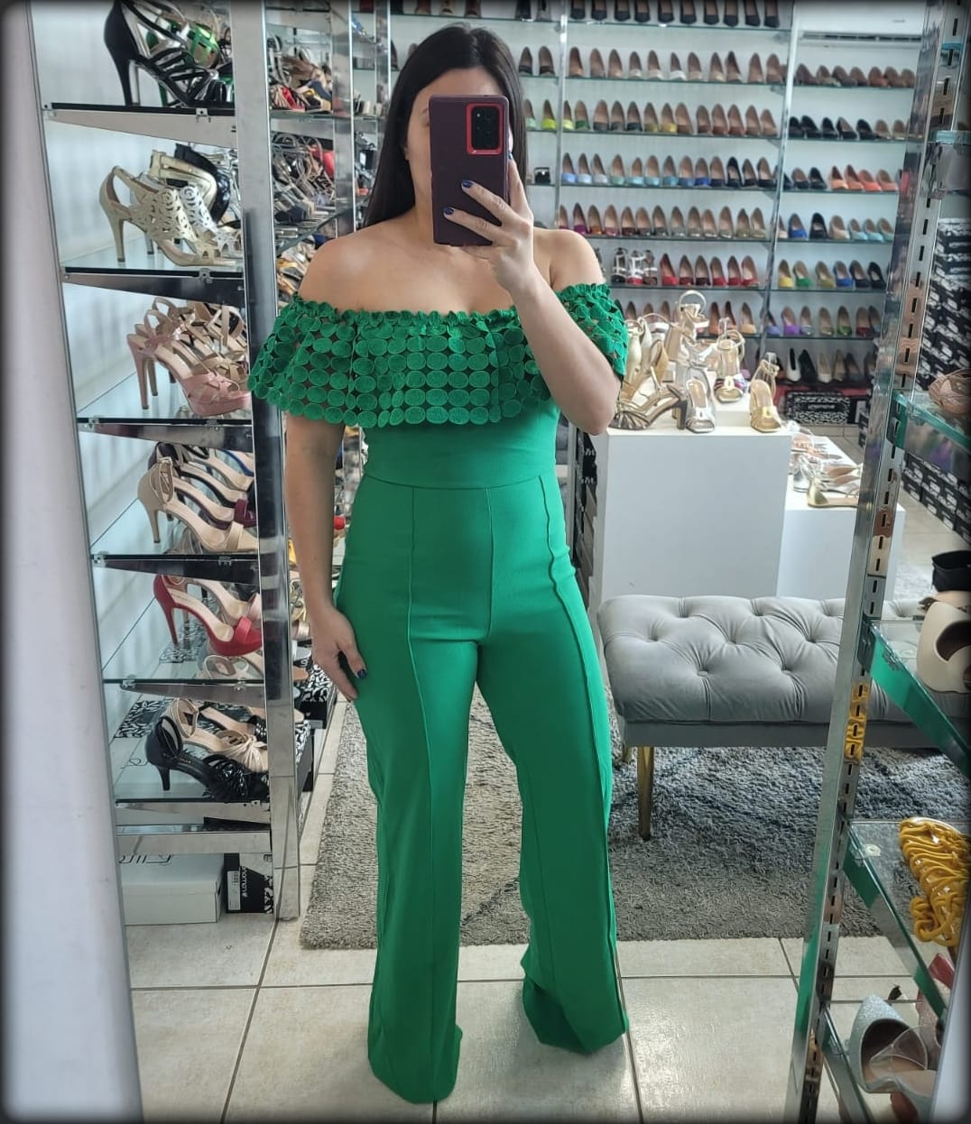 JUMPSUIT OFFSHOULDER VERDE