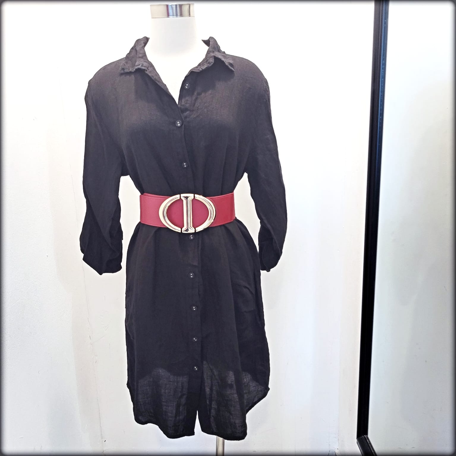 Vestido Corto 100% Lino Made in Italy solido