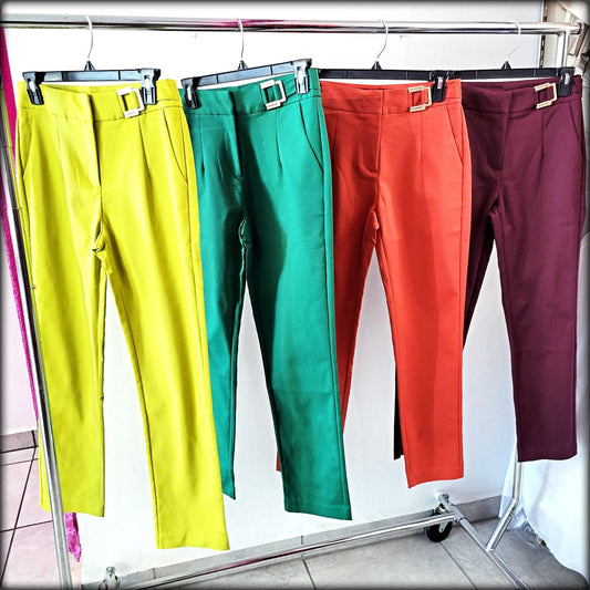 PANTALON LARGO VINO