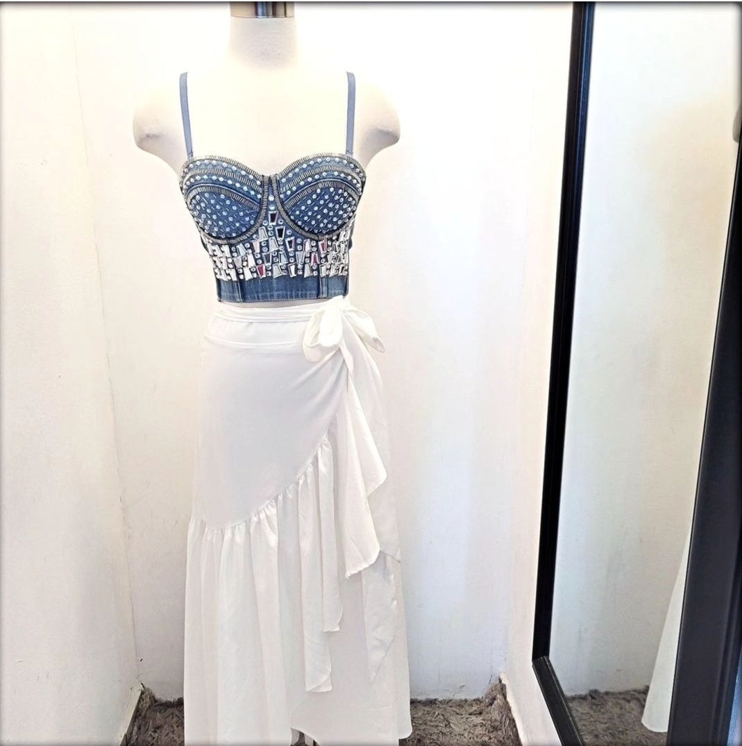 BUSTIER CORSEAT MAHON RHINESTONE