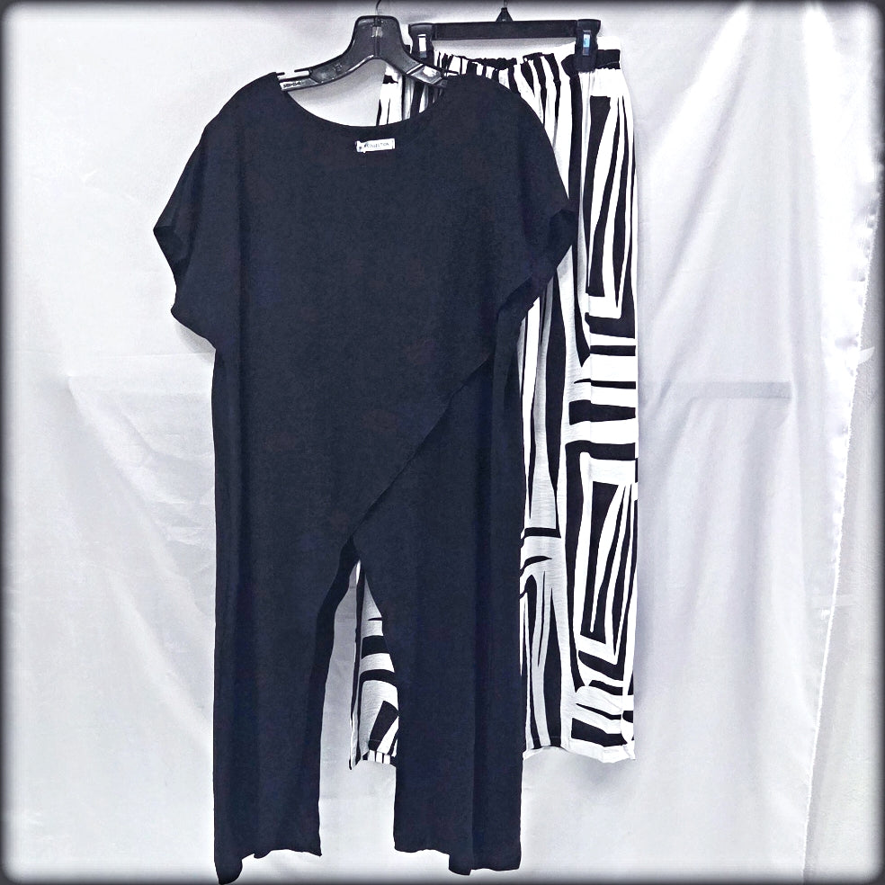 Set Blusa y Pantalón Made In Italy 100% Viscosa Pre Orden