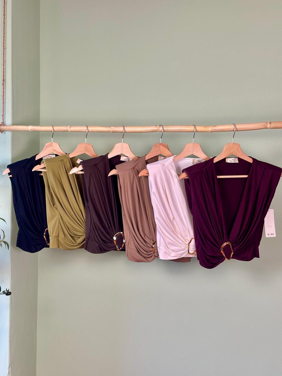 Crop Top Made In Italy 90% Nylon 10% Elastico