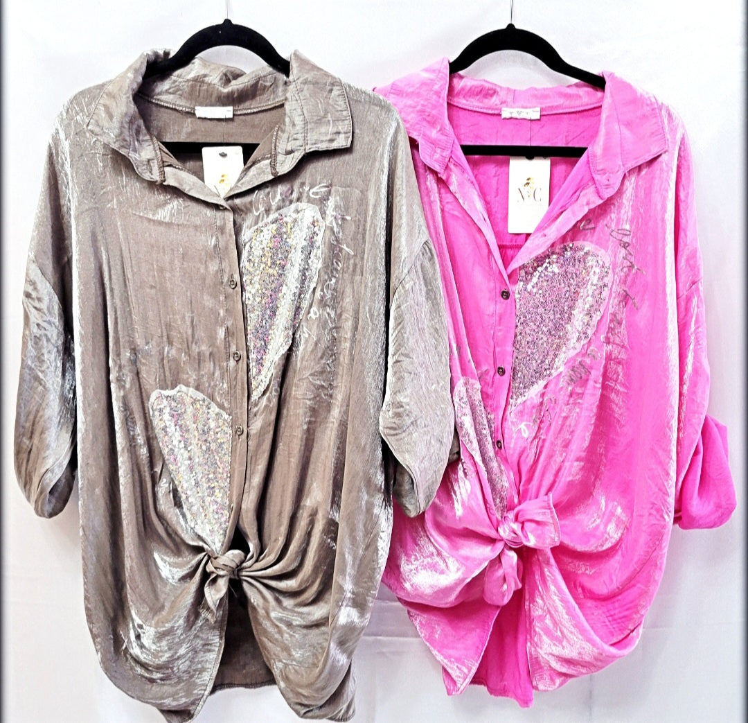 Blusa Manga Larga Made In Italy 100% Viscosa