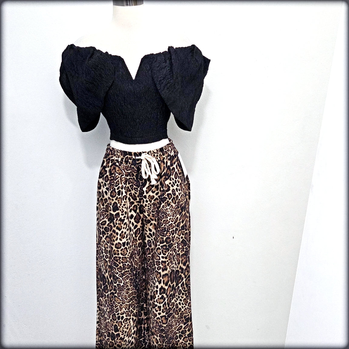 Pantalon Largo Made In Italy Animal Print 95% Polyester 5% Elastan