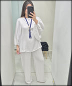 Set de Pantalon y Blusa 100% Viscosa Made In Italy