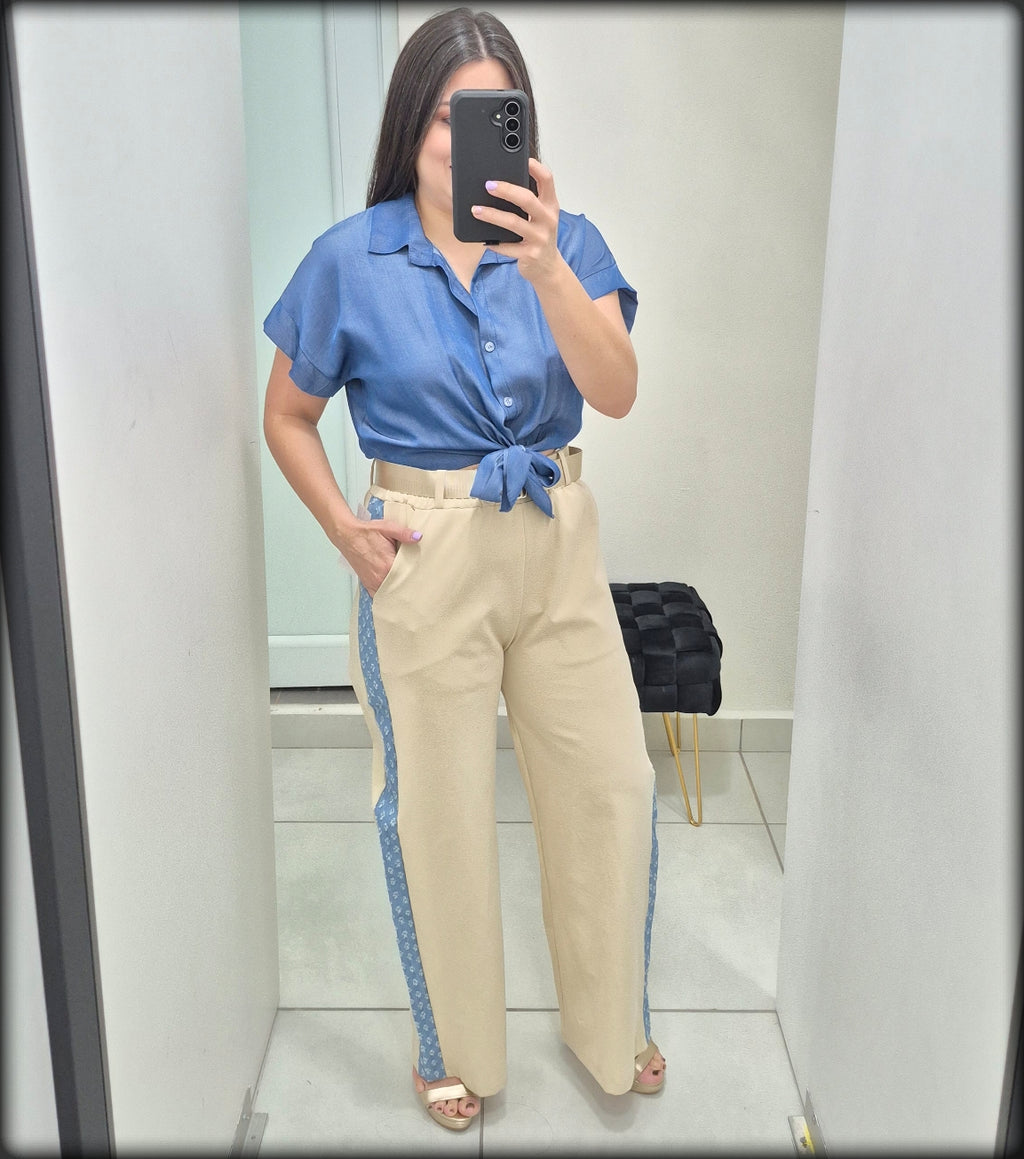Pantalon Largo Made In Italy 97% Algodon 3% Elastano