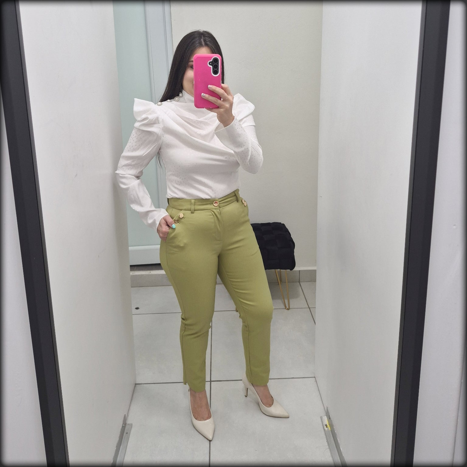 TOP MANGA LARGA IVORY