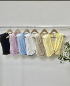 Crop Top Hebilla Made In Italy 90% Nylon 10% Elastico