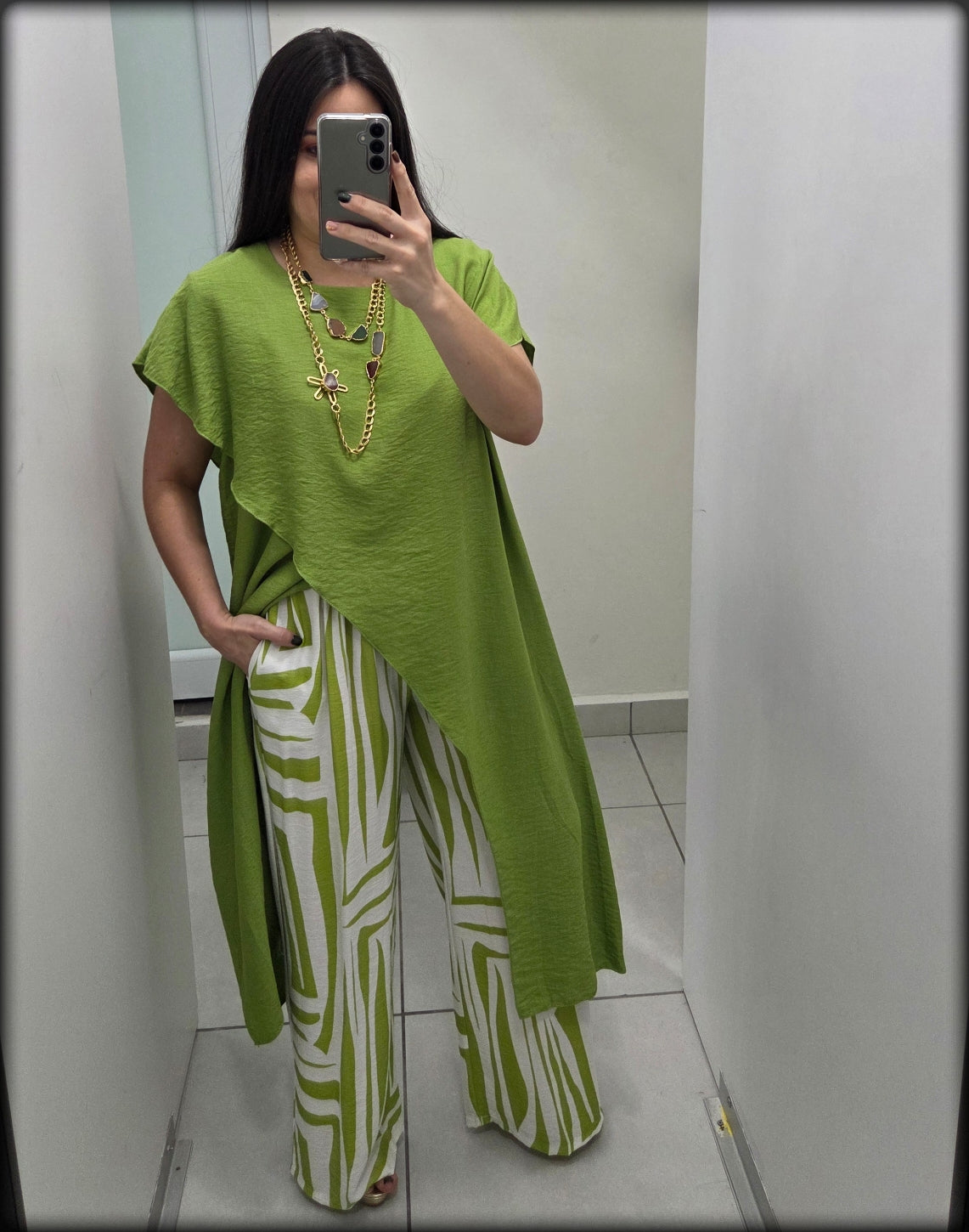 Set Blusa y Pantalón Made In Italy 100% Viscosa