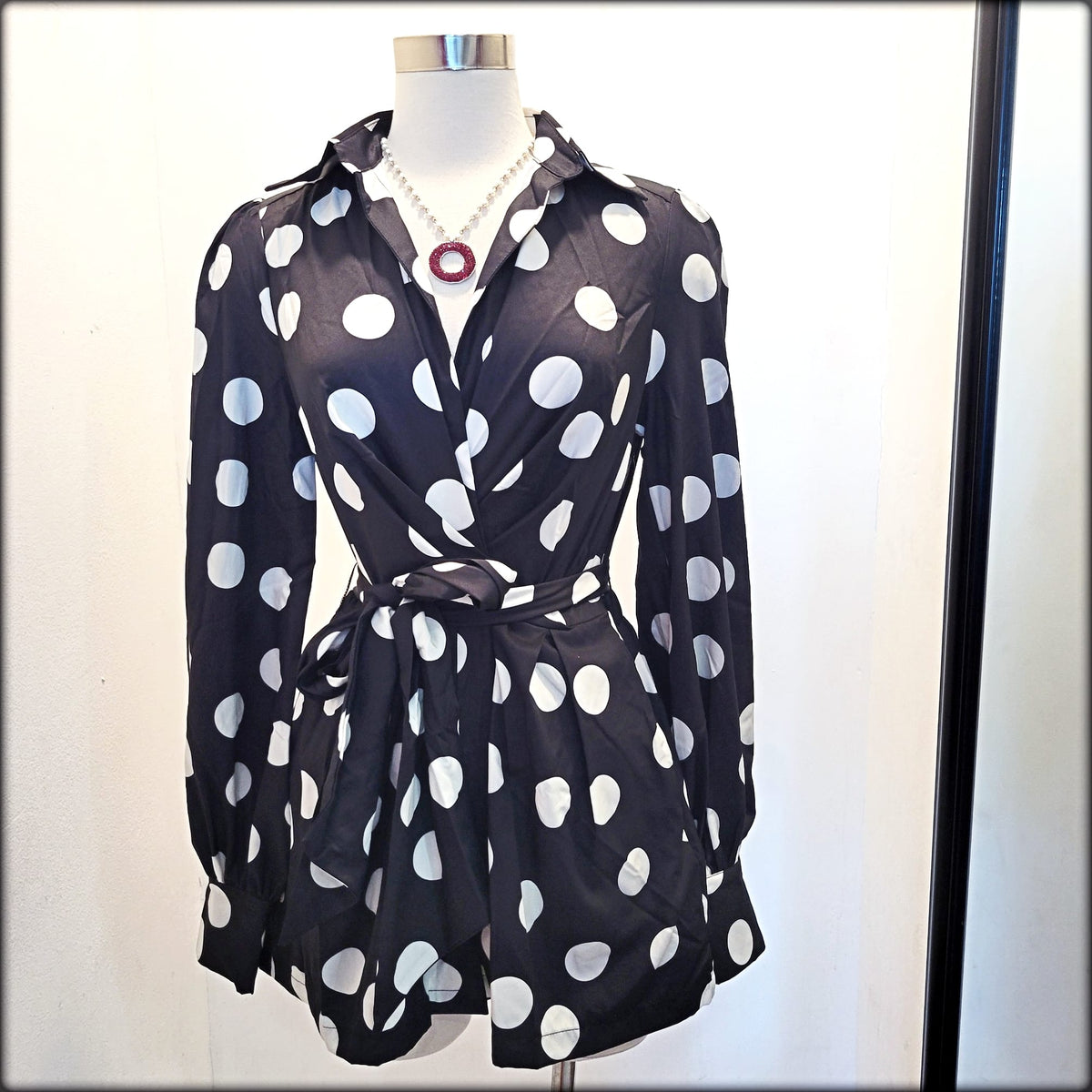 ROMPER MANGA LARGA POLKA DOT