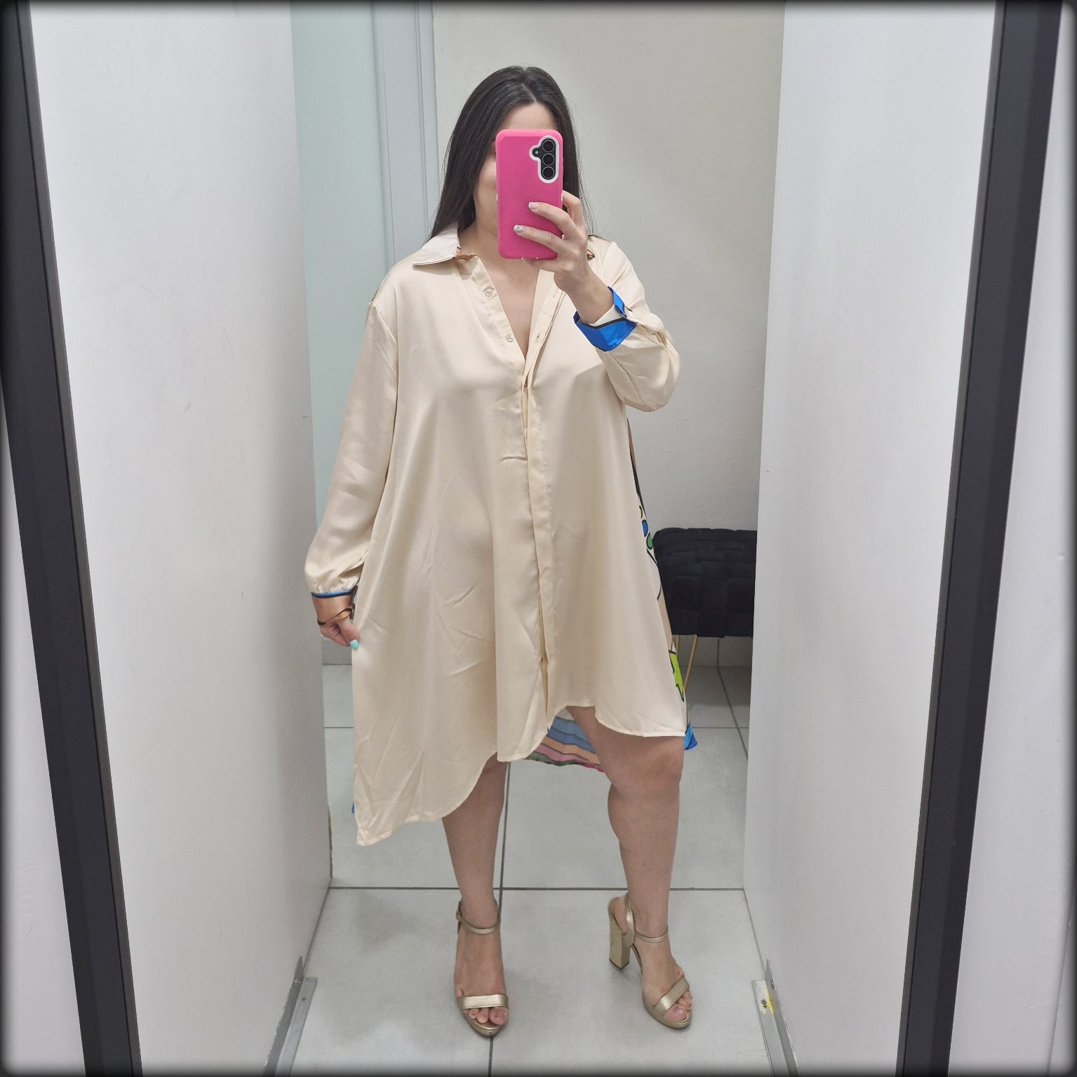 Vestido Corto Estampado Leo Made In Italy