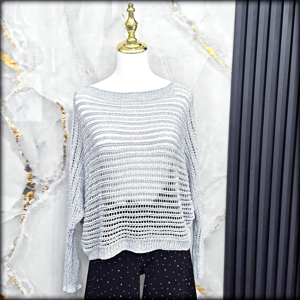 Sweater Lurex Made In Italy 80% Viscosa 20% Fibra