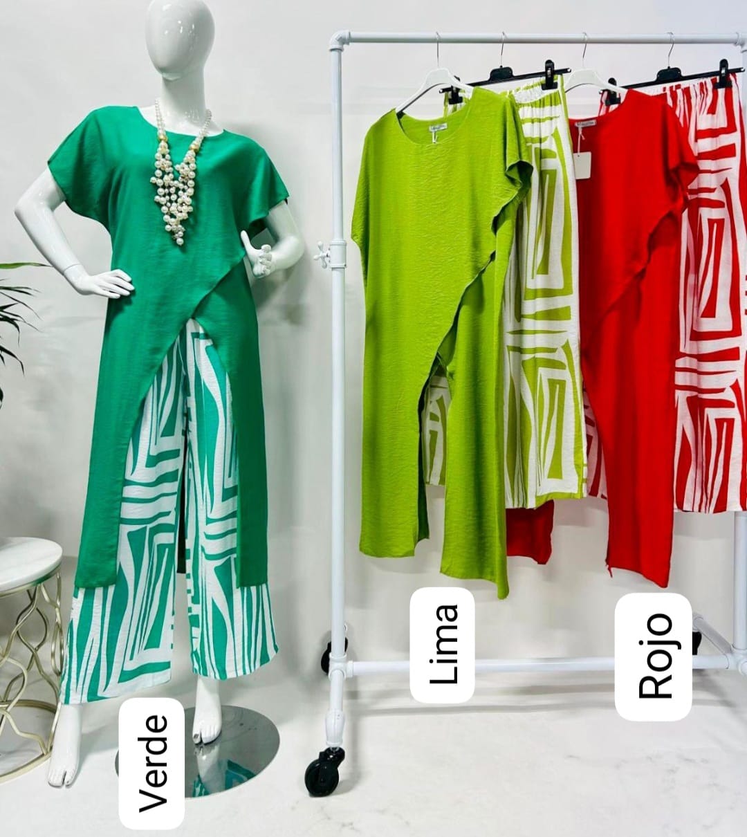 Set Blusa y Pantalón Made In Italy 100% Viscosa Pre Orden