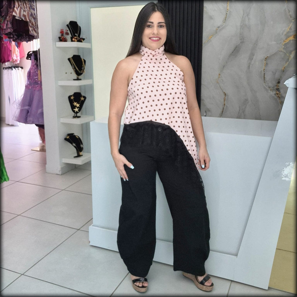 Blusa Asimétrica Polkadot Made In Italy