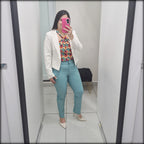 Blusa Estampado Aqua Naranja