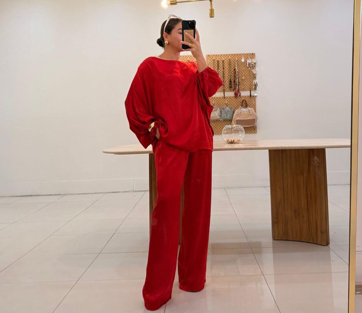 Set de Pantalon y Blusa 100% Viscosa Made In Italy