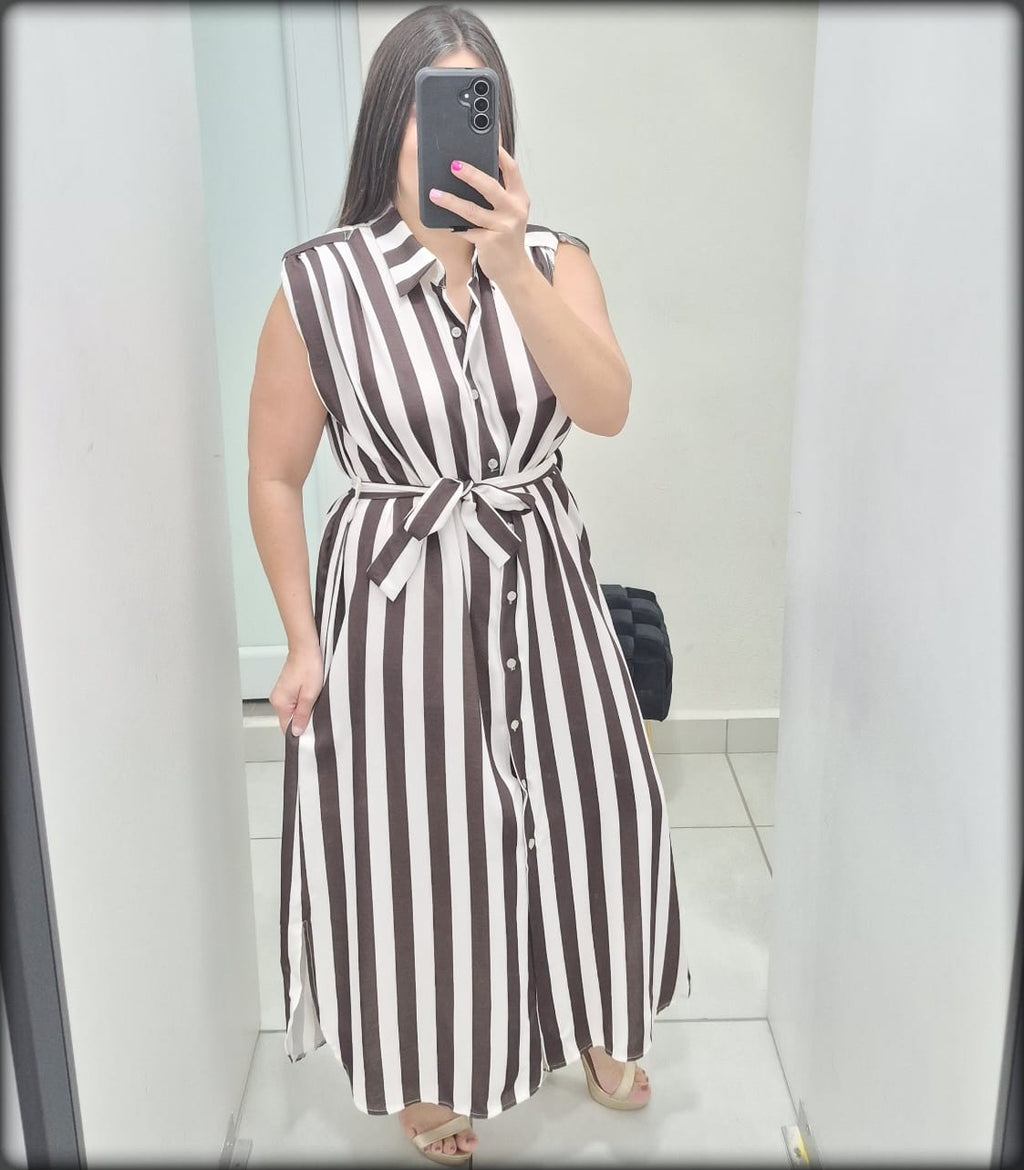 Vestido Largo Made In Italy Camisero