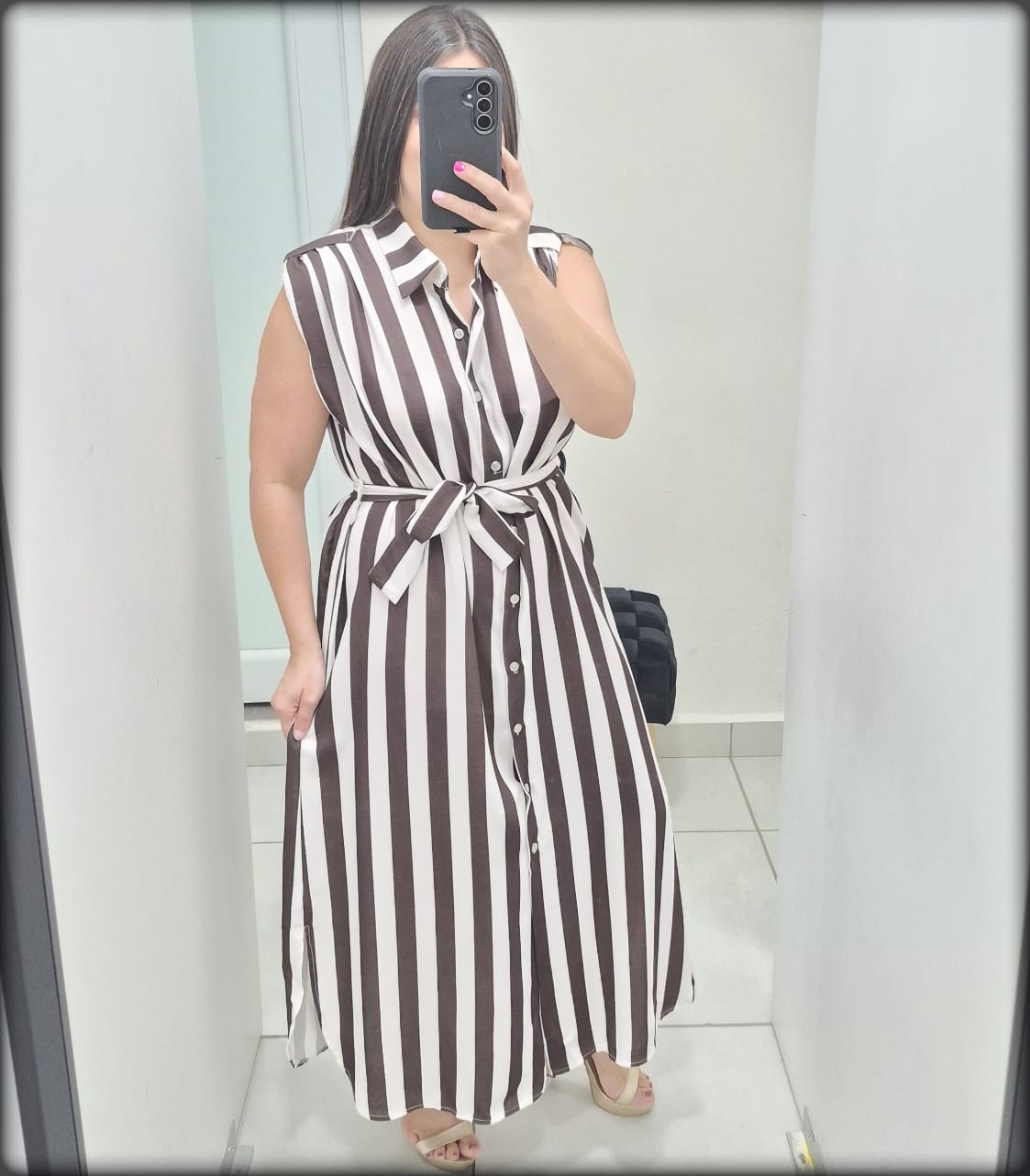 Vestido Largo Made In Italy Camisero