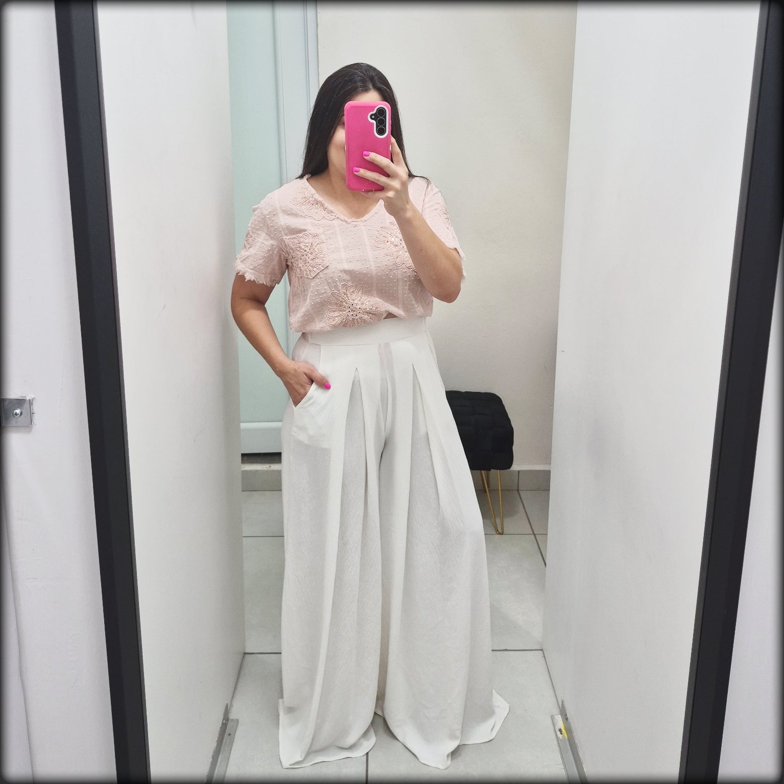Blusa Bordada Made In Intaly 100% Algodon