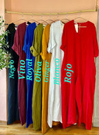 Jumpsuit Made In Italy 100% Lino con Manga