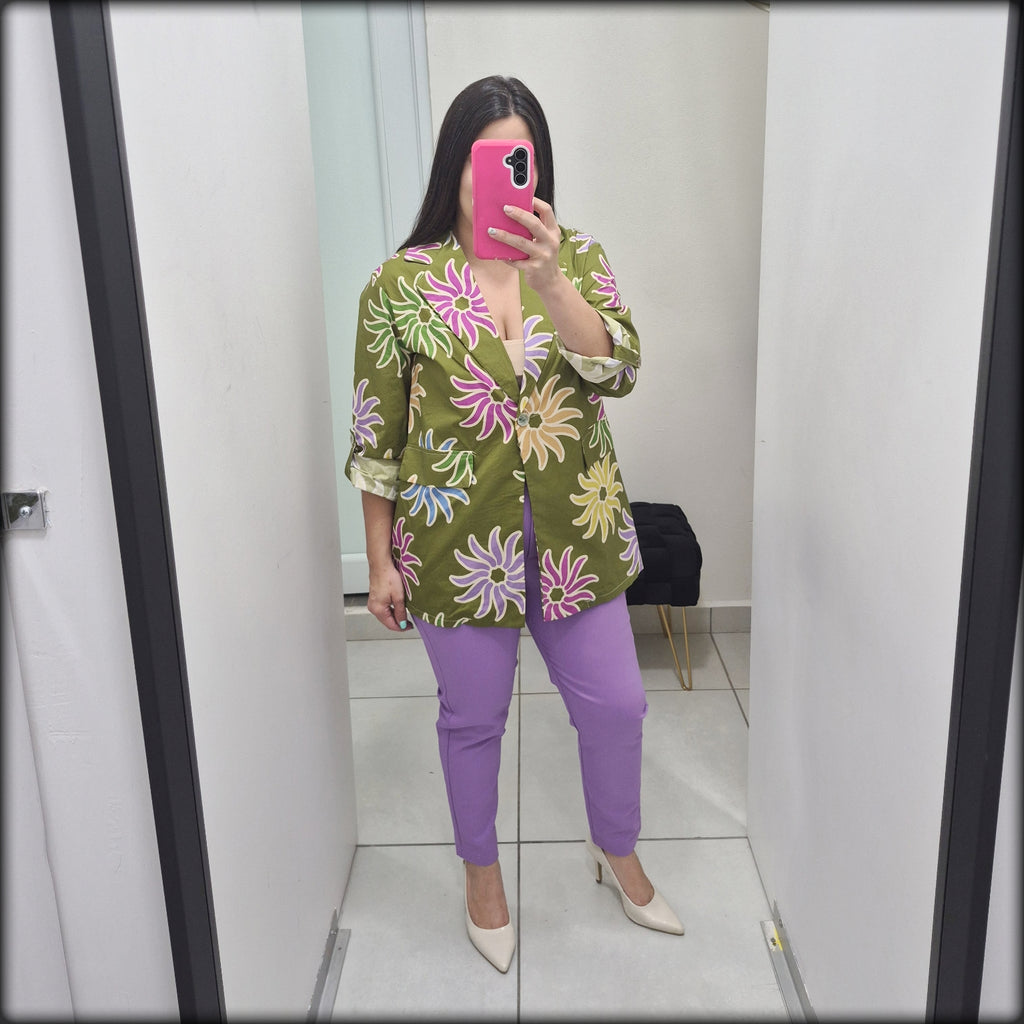 Chaqueta Estampado Floral Made In Italy