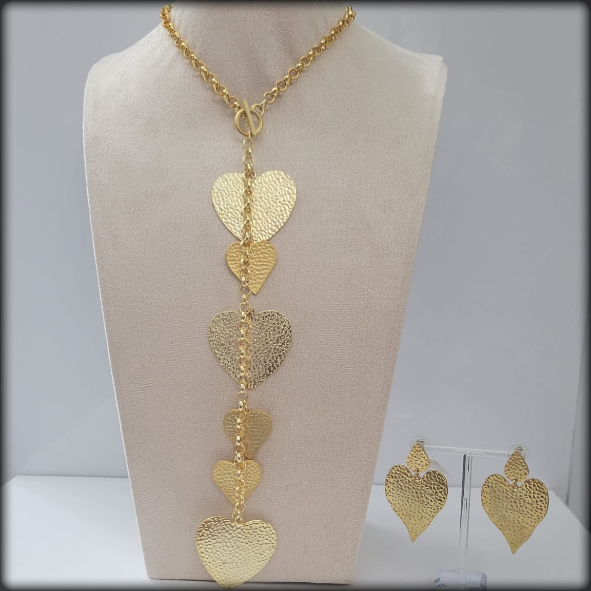 Collar Corazones Oro Made in Turquia