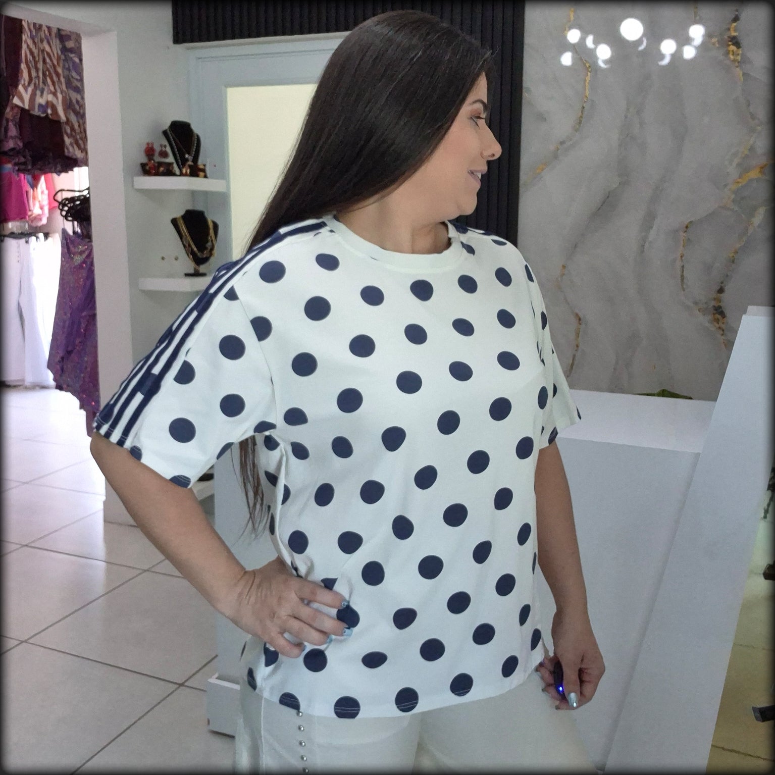 Blusa Made In Italy Polkadot