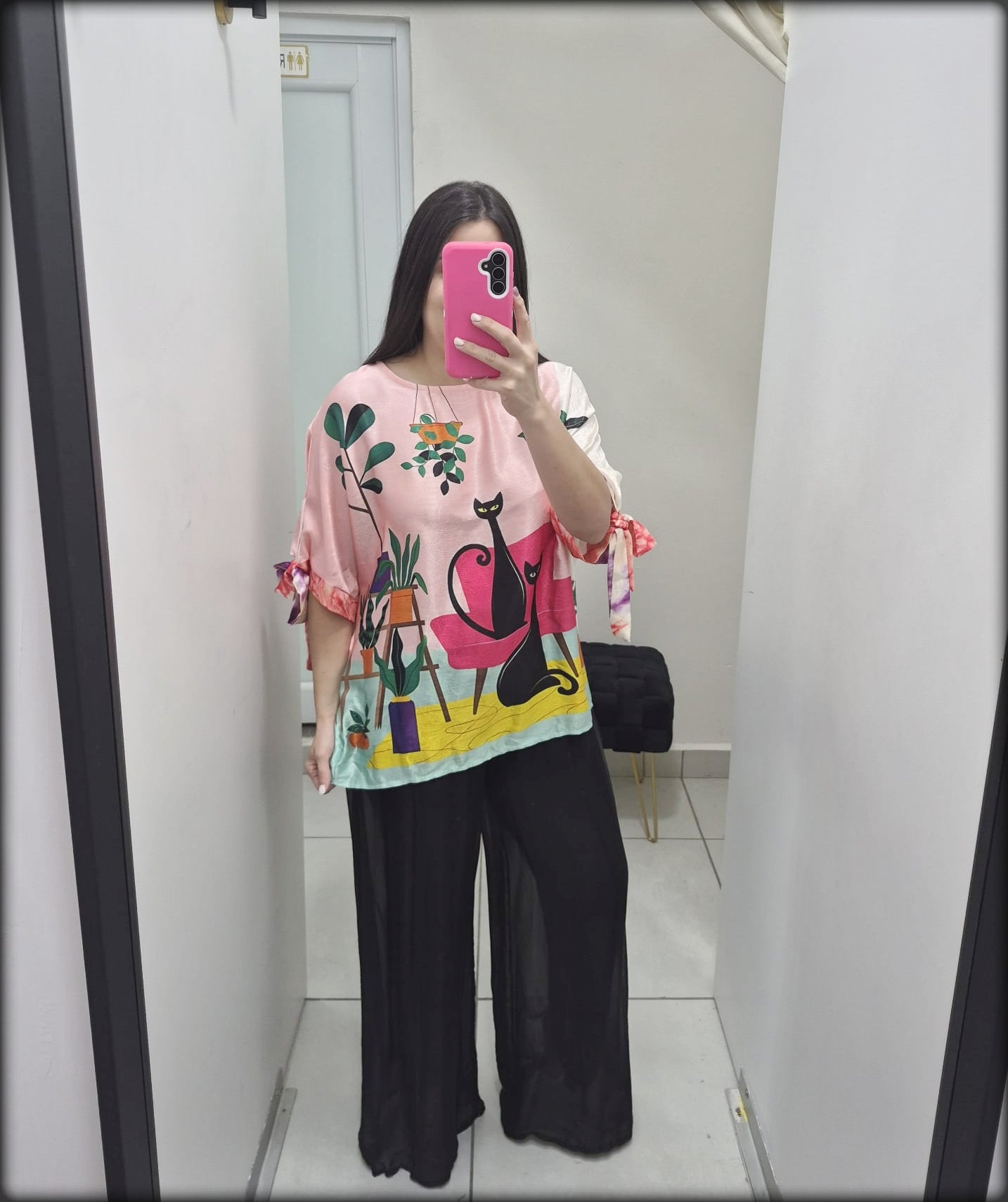 Blusa Manga Corta Made In Italy Estampada