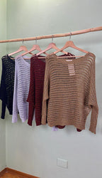 Sweater Lurex Made In Italy 80% Viscosa 20% Fibra