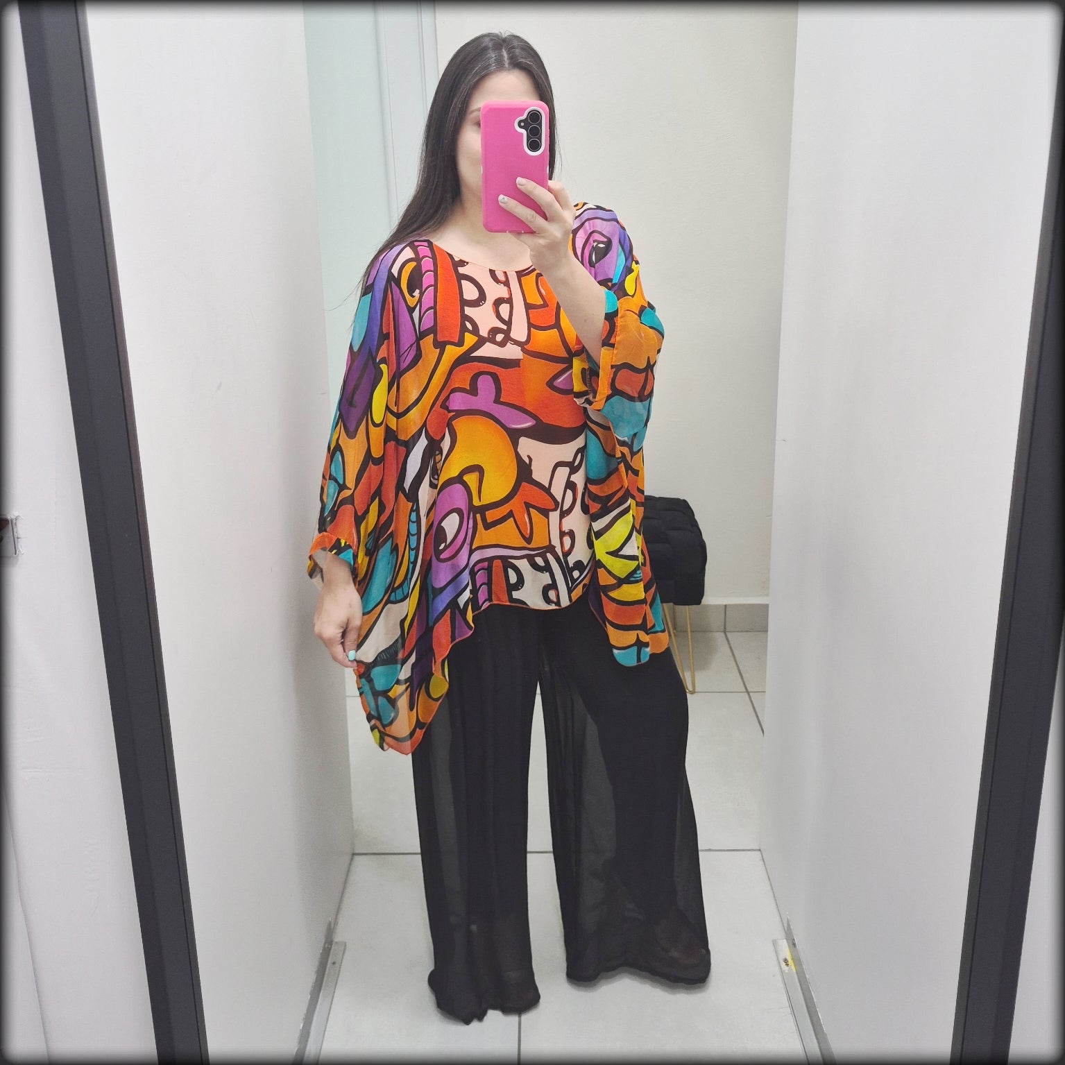 Tunica Made In Italy 70% Viscosa 30% Seda Estampado