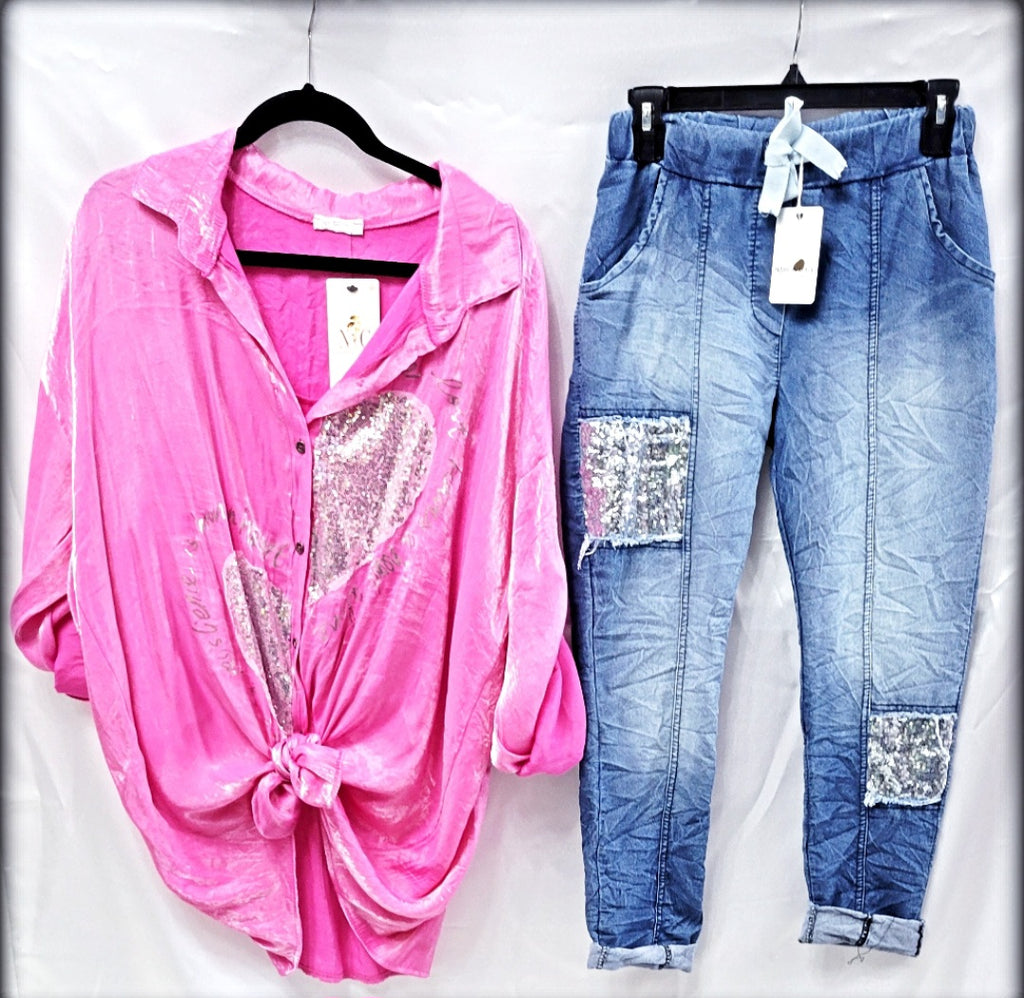 Blusa Manga Larga Made In Italy 100% Viscosa