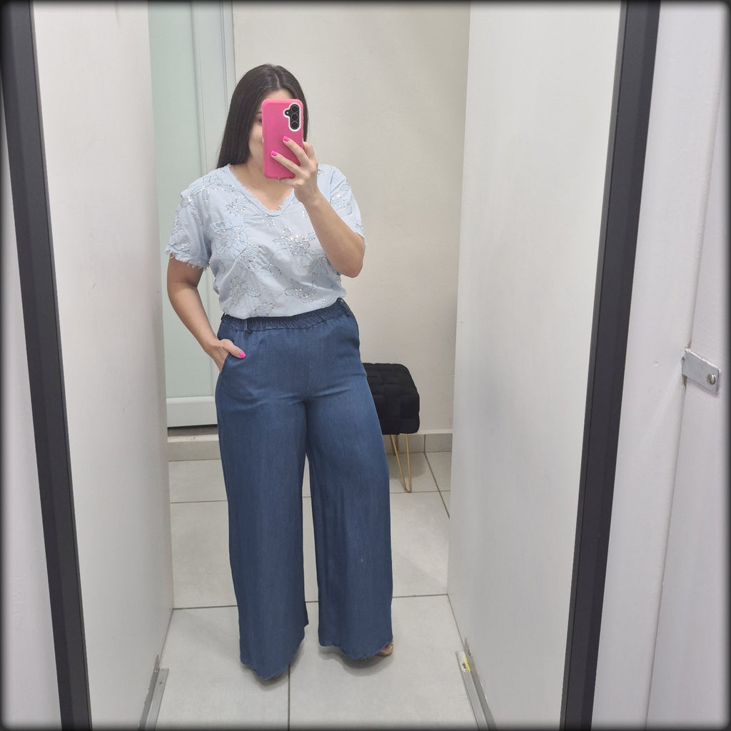 Blusa Bordada Made In Intaly 100% Algodon