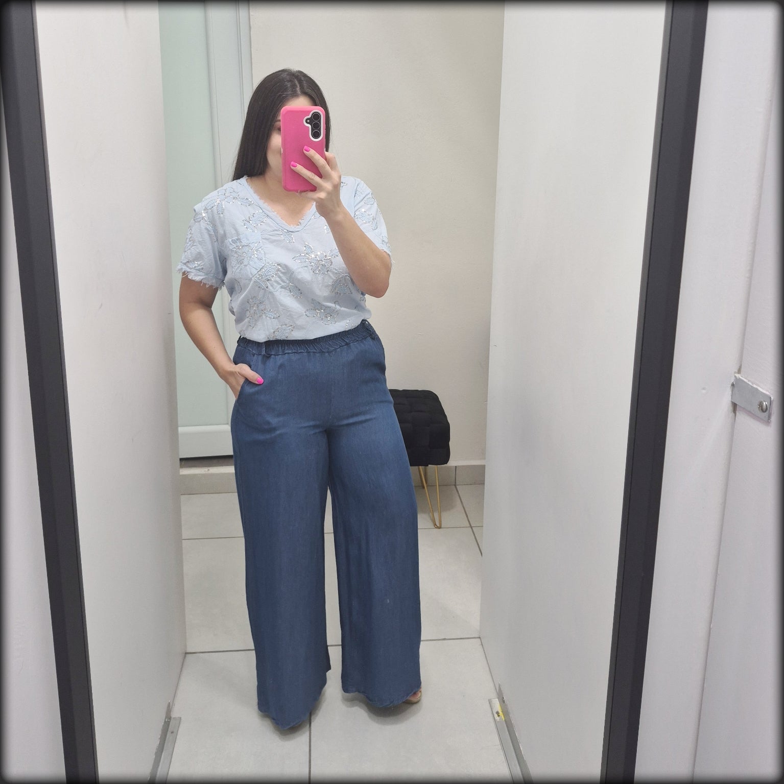 Blusa Bordada Made In Intaly 100% Algodon