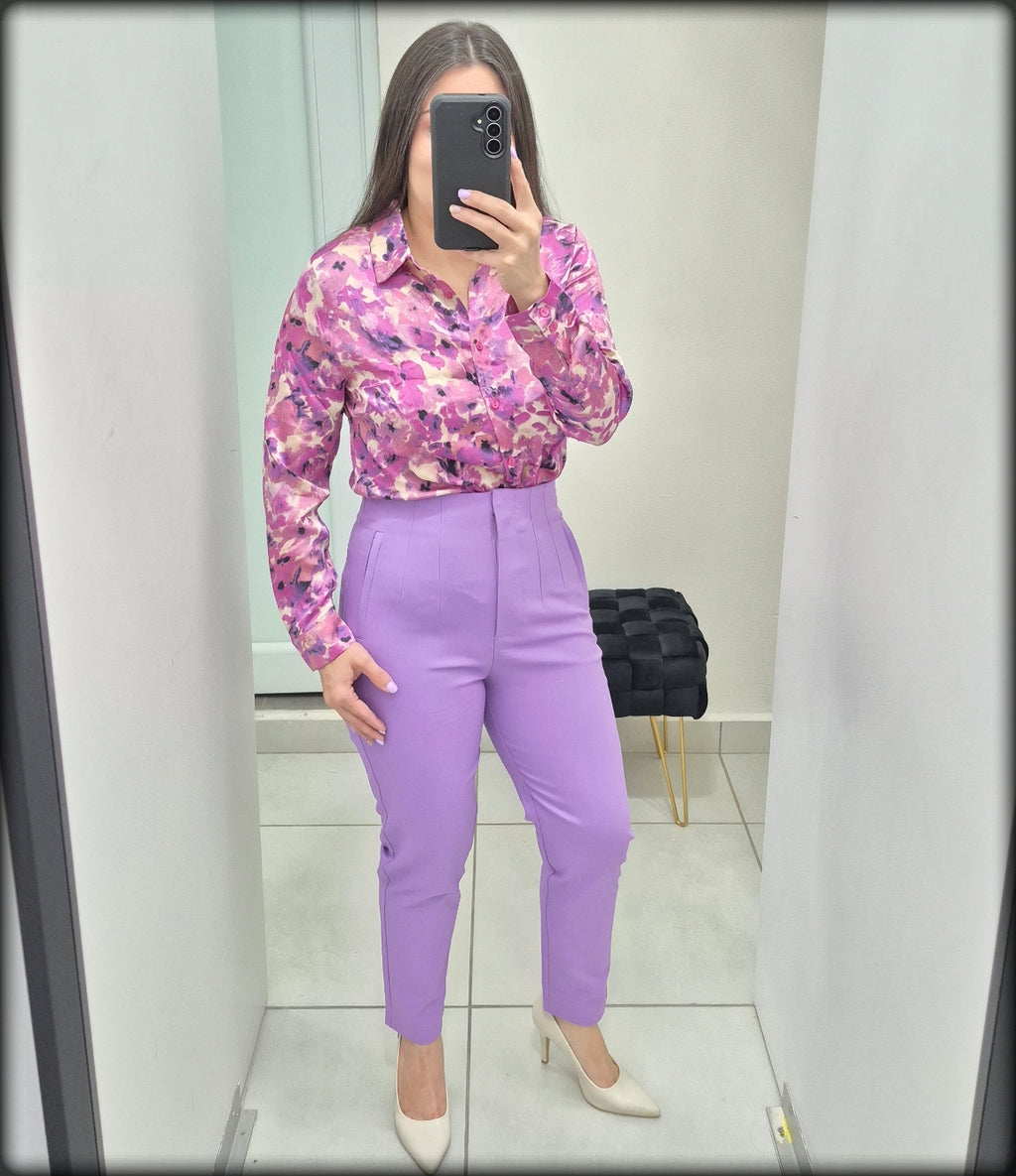 Blusa Manga Larga Estampado Rosado