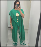 Set Blusa y Pantalón Made In Italy 100% Viscosa