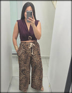 Crop Top Hebilla Made In Italy 90% Nylon 10% Elastico