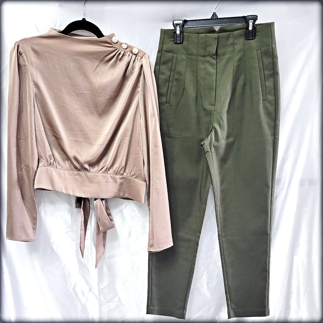 Blusa Mocha Manga Larga Satin