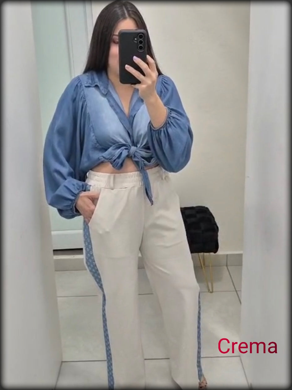 Pantalon Largo Made In Italy 97% Algodon 3% Elastano