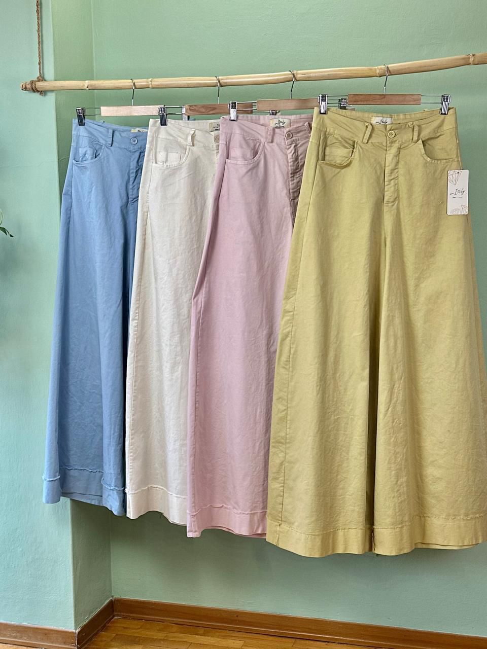 Pantalon Largo Made In Italy 97% Algodon 3% Elastico