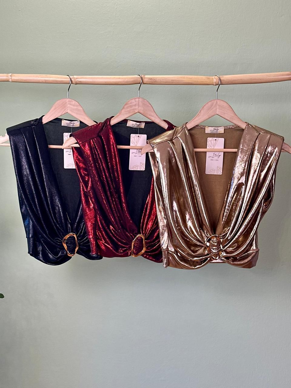 Crop Top Made In Italy Metalico