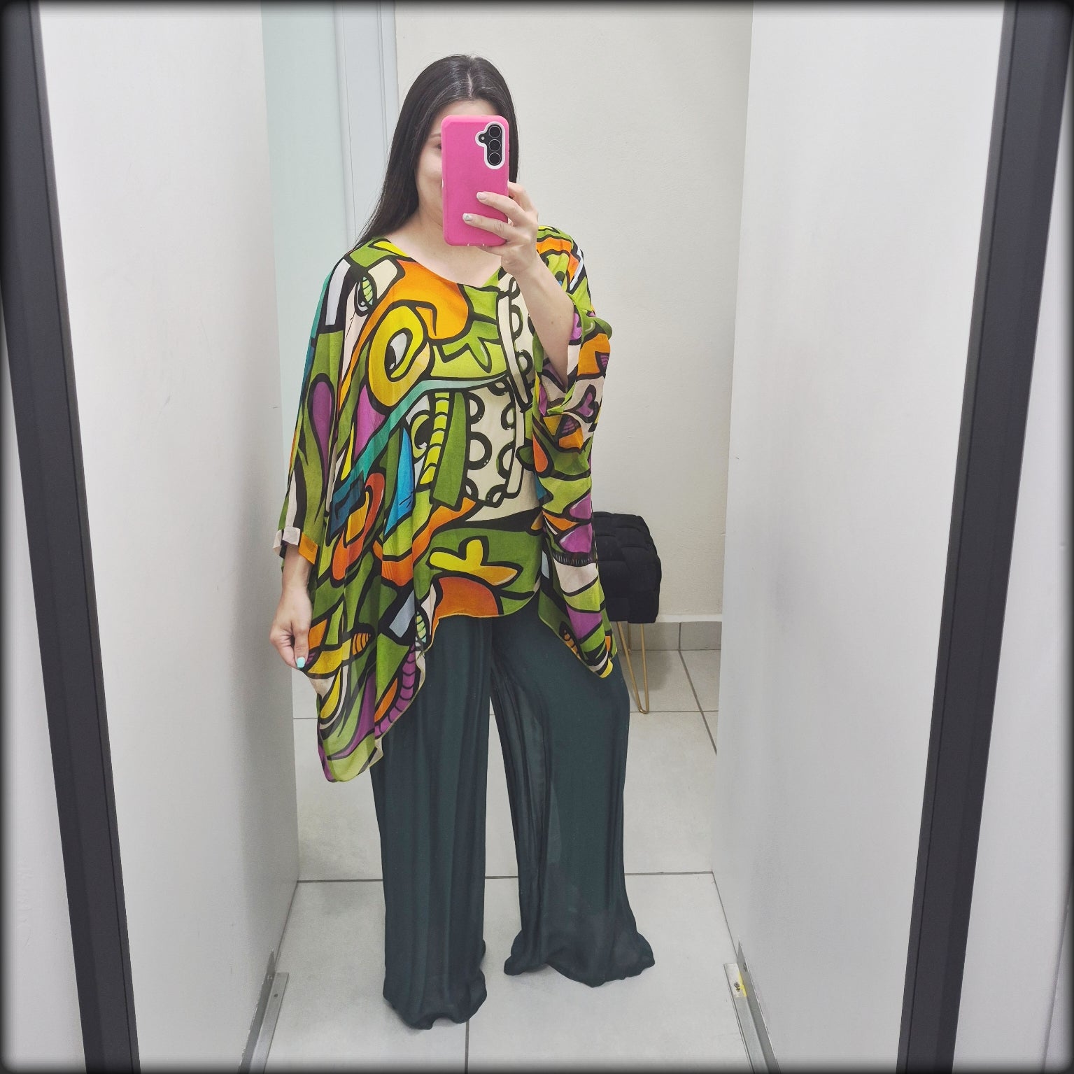 Tunica Made In Italy 70% Viscosa 30% Seda Estampado