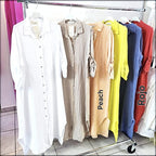 Vestido Largo 100% Lino Onesize Made in Italy